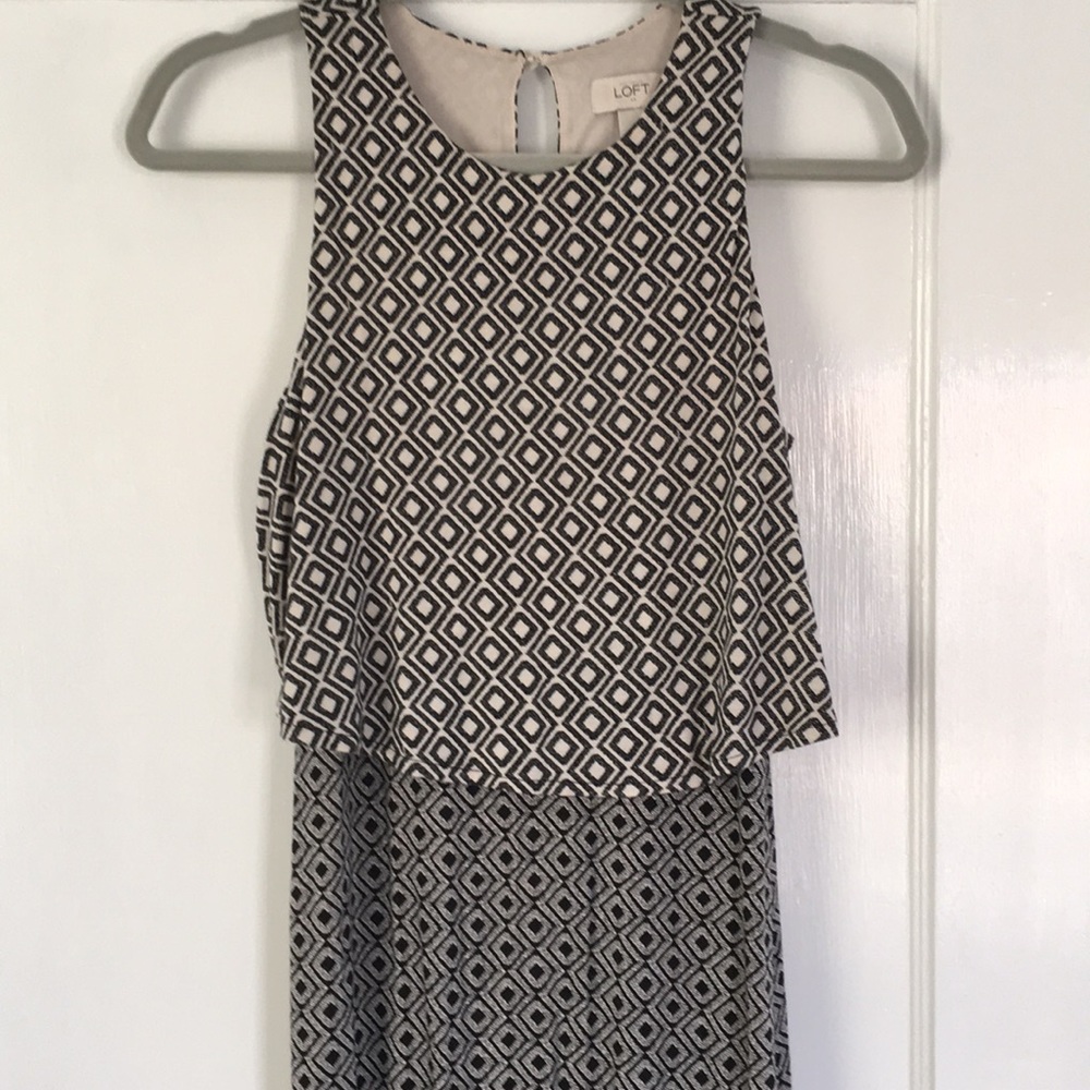 Loft maxi dress with floating top